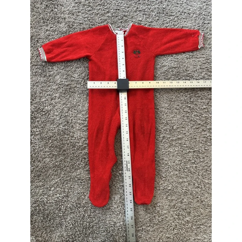 Vintage 80s‎ Alexis Terry Cloth Outfit Small 25-32 Lbs Baby Red Suit Christmas